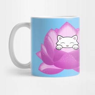 Cat In A Lotus Mug